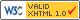 W3C VALID XHTML1.0